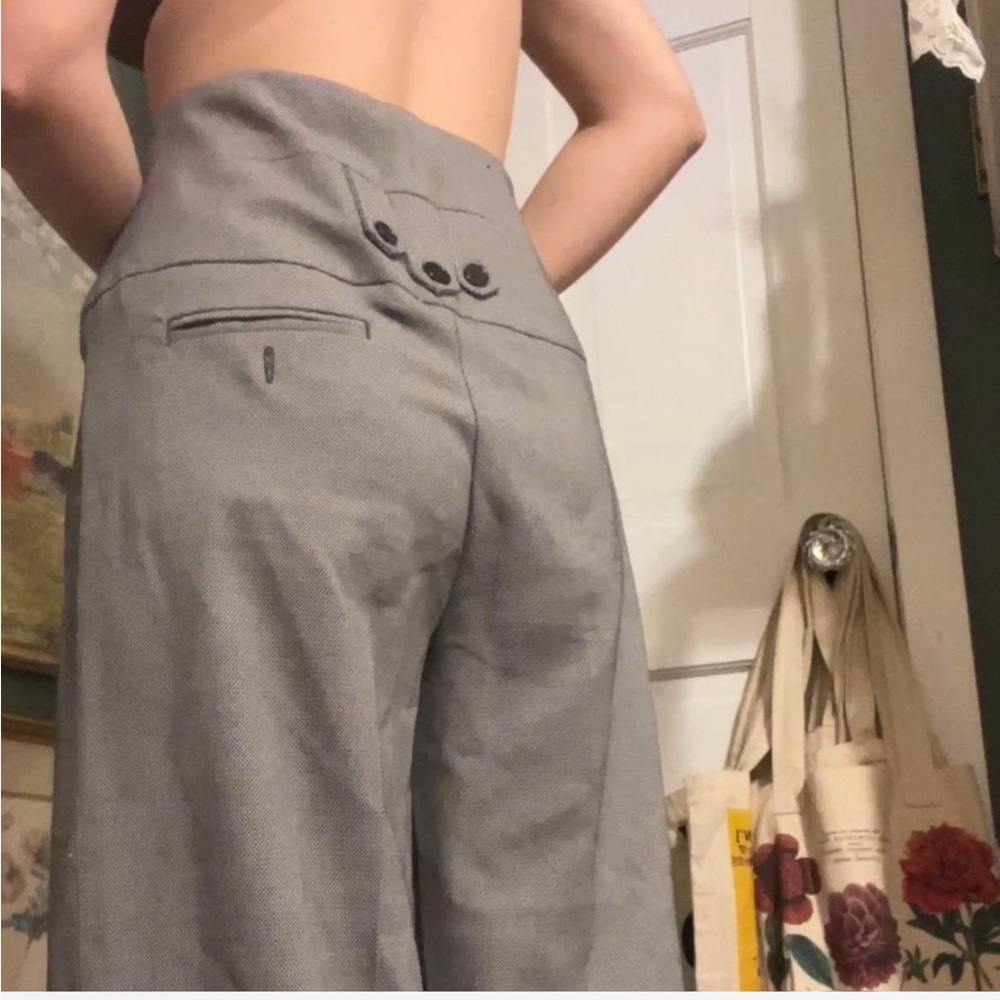 Vintage wide leg cool grey/blue pants